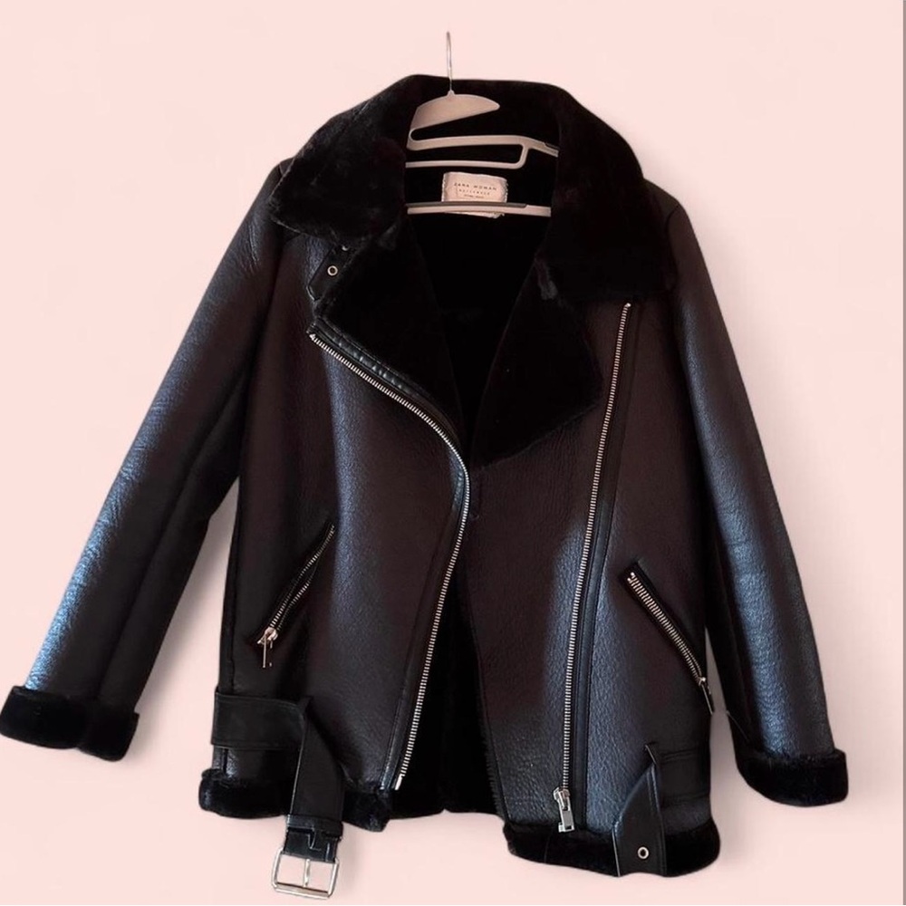 Zara Women's Black Leather Jacket